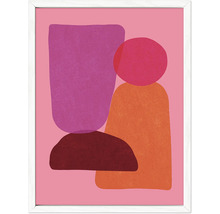 Gerahmtes abstraktes Kunstwerk mit geometrischen Formen