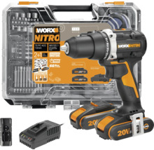 Worx Nitro Akku-Bohrschrauber mit Zubehör, Akkus und Ladegerät