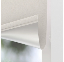 Rollo teilweise abgerollt vor einem Fenster