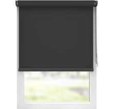 Dunkelgraues Rollo am Fenster