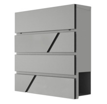 Grauer Briefkasten mit modernem Design