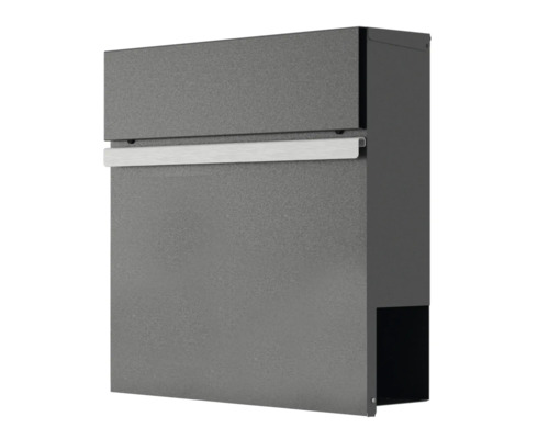 Briefkasten aus Metall mit Zeitungsfach