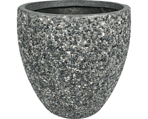 Blumentopf Kieselstein Kunststoff Ø 65 cm H 65 cm anthrazit Pflanzgefäß mit Kieselmuster