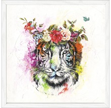 Gerahmtes Bild Colourful Tiger 33x33 cm