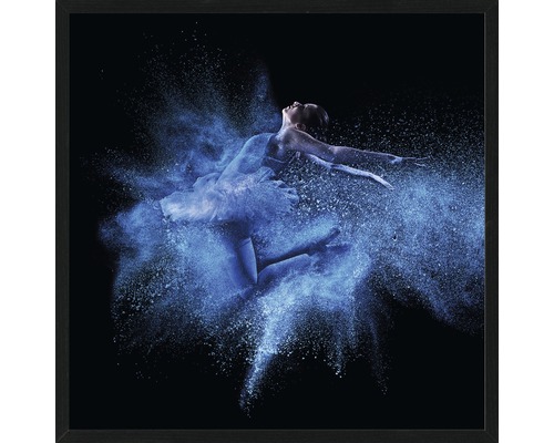 Gerahmtes Bild Blue Ballet Dancer 53x53 cm