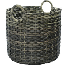 Korb aus Kunststoffgeflecht mit zwei Griffen