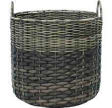 Runder geflochtener Korb mit Tragegriffen