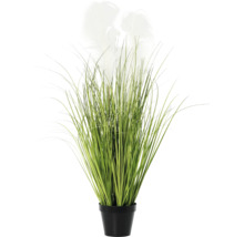 Kunstgras im schwarzen Topf