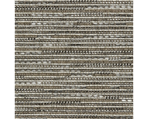 Teppichboden Flachgewebe Outsider African Mambo anthrazit FB71 400 cm breit (Meterware) Detailaufnahme eines Teppichs mit horizontalem Streifenmuster