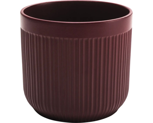 Blumentopf Lafiora Alma Keramik Ø 7 cm H 6,5 cm burgund Gerippter Pflanztopf aus Keramik