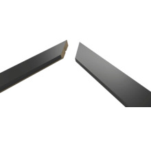 Zwei graue Bilderrahmenleisten im Anschnitt