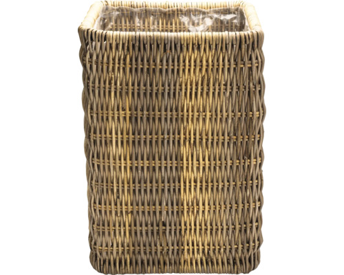 Pflanzkorb Leah Naturfaser 48 x 48 x 68 cm grau Korb Pflanzgefäß aus Rattan