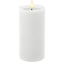 Dekorative LED-Kerze mit gerippter Oberfläche
