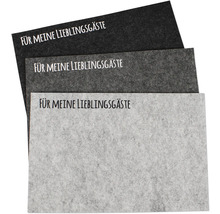 Filzuntersetzer mit dem Schriftzug Für meine Lieblingsgäste