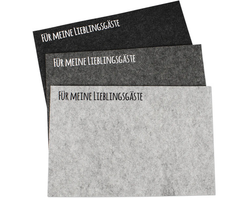 Filzuntersetzer mit dem Schriftzug Für meine Lieblingsgäste