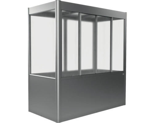 Gewächshaus Biohort Florentina 2x1 Maxi 201,6 x 103,1 cm quarzgrau-metallic Überdachung mit transparenten Elementen für den Außenbereich