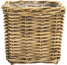 Geflochtener Pflanzkorb mit Kunststoffeinsatz