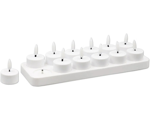 LED-Teelichter im Halter für stimmungsvolle Beleuchtung