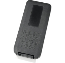 Rückseite einer Fernbedienung mit Batteriefach