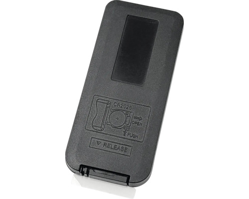 Rückseite einer Fernbedienung mit Batteriefach