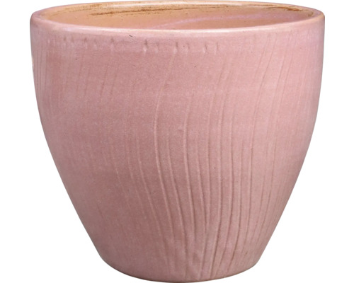 Pflanztopf Keramik glasiert Ø 44,5 cm H 38 cm plum Pflanzgefäß aus Keramik mit gerillter Oberfläche