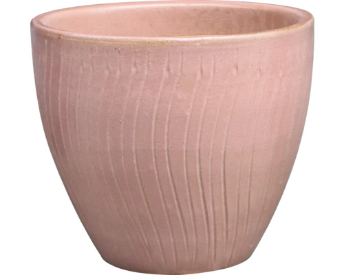 Pflanztopf Keramik glasiert Ø 35,5 cm H 31 cm plum Blumentopf aus Keramik mit Rillenstruktur