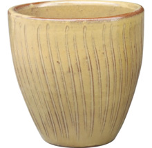Keramik Blumentopf mit vertikalen Linien