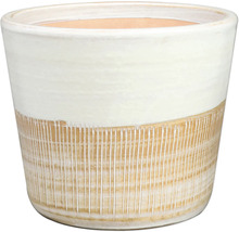 Blumentopf mit vertikalem Linienmuster