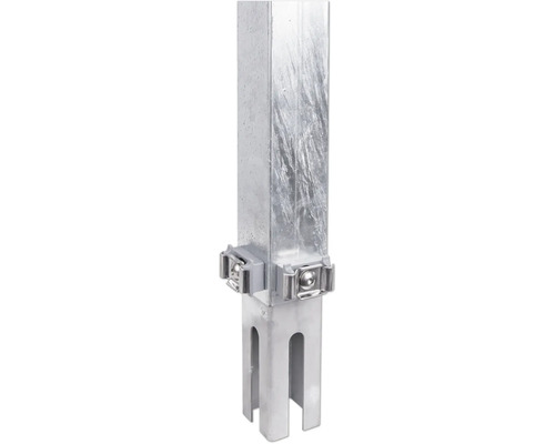 Pfosten aus Metall mit Halterung