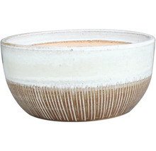 Keramik-Blumenschale mit gestreiftem Muster