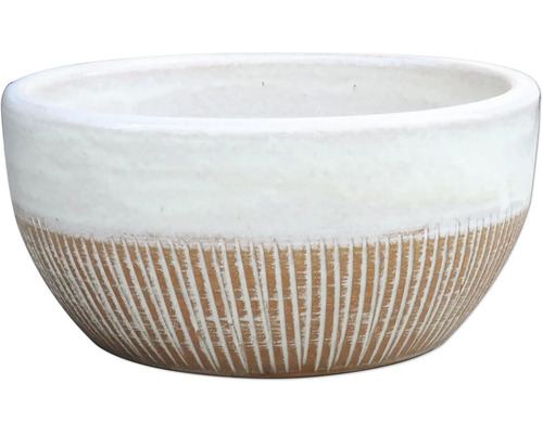 Dekorative Pflanzschale mit gerillter Oberfläche