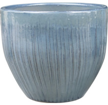 Blumentopf aus Keramik mit vertikalem Rillenmuster