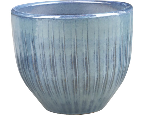 Blumentopf aus Keramik mit gerillter Oberfläche