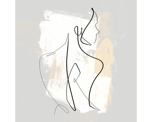 Leinwandbild Female abstract line art II 27x27 cm