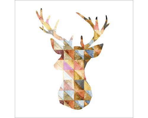 Leinwandbild Polygon Deer 40x40 cm