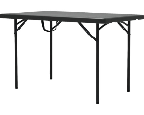 Gartenisch XL 120, 122 x 76,2 x 75,5 cm anthrazit Schwarzer Klapptisch für den Innen- und Außenbereich