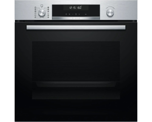 Bosch Backofen HBD672LS83 Nutzvolumen 71 l Maße BxHxT 59,4 cm x 59,5 cm x 54,8 cm Bosch Einbaubackofen mit digitalem Display und Bedienknöpfen