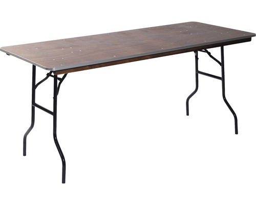 Esstisch VEBA 122 x 76 cm Holz braun Klapptisch mit Metallgestell und Holzplatte