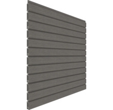 Graue Fassadenverkleidung aus Kunststoff