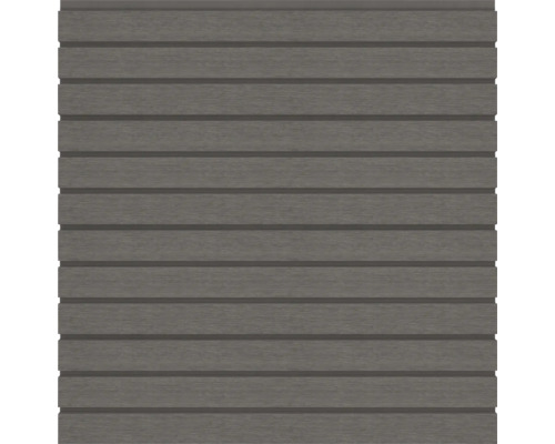 Graue Fassadenverkleidung aus Kunststoff