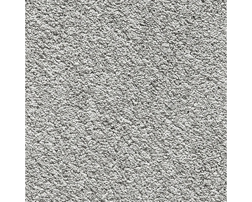 Teppichboden Shaggy Romantica kiesel FB95 400 cm breit (Meterware) Nahaufnahme eines grauen Teppichbodens.
