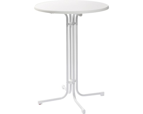 Stehtisch mit runder Tischplatte und Metallgestell