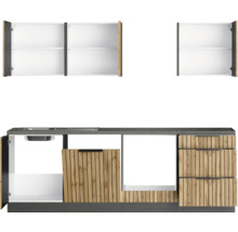 Gartenküchenzeile mit Spüle, Schrankelementen und Schubladen