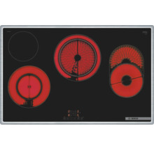 Bosch Kochfeld mit vier Kochzonen, davon drei beheizt