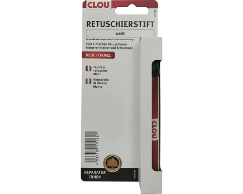 Clou Retuschierstift in Weiß zur Reparatur von Kratzern im Innenbereich