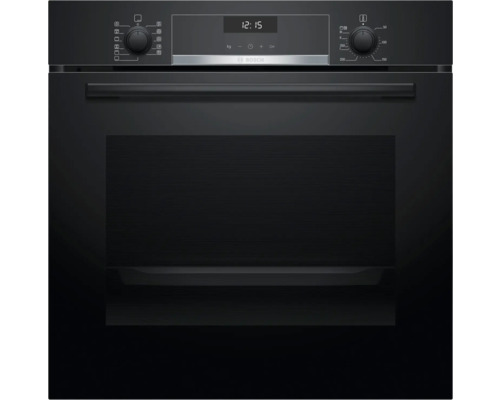 Bosch Herd HND211RS63 Nutzvolumen 66 l Maße BxHxT 59,4 cm x 59,5 cm x 54,8 cm Schwarzer Bosch Einbauofen mit Bedienfeld und Griff