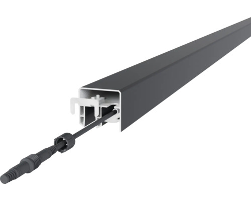Lichtleisten Set Konsta Verto anthrazit Aluminiumprofil mit Kabelführung für eine LED-Leuchte