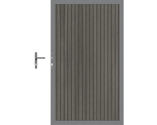 Gartentür mit Griff und Füllung aus Kunststoffprofilen