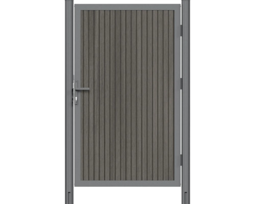 Gartentor mit Schloss und vertikalen Füllstäben