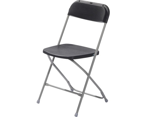 Klappstuhl VEBA Budget Stahl grau schwarz Schwarzer Klappstuhl mit Metallgestell für den Innen- und Außenbereich.